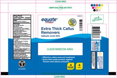 Equate Extra Thick Callus Removers 4 Ct 52 072wm
